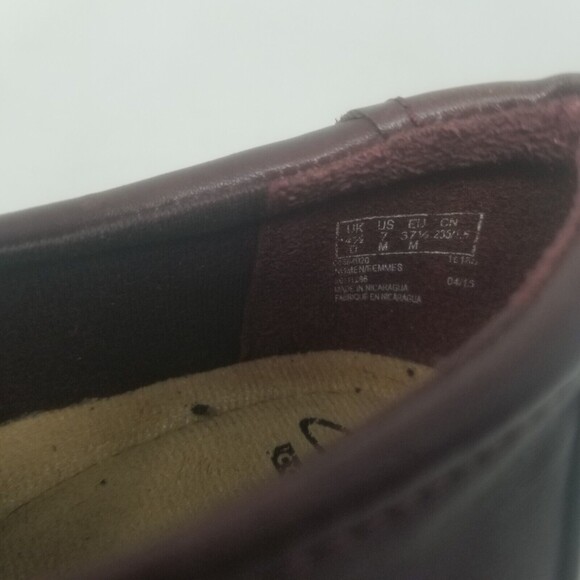 Clarks Collection Genette Vista Buckle Heeled Ankle Bootie Brown Leather Sz 7 M - Picture 8 of 12